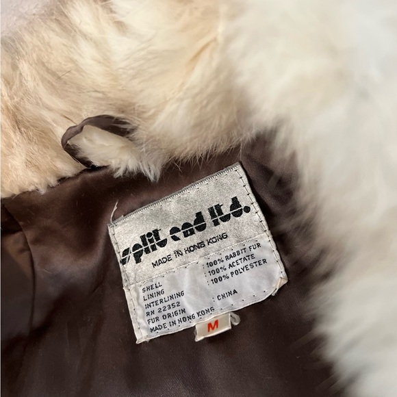 Split End Ltd Rabbit Fur Coat Vintage Sz M - Picture 5 of 9